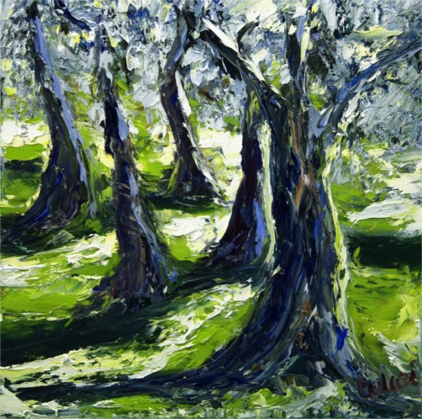 Alter Olivenbaum Ölgemälde – Mediterrane Landschaft